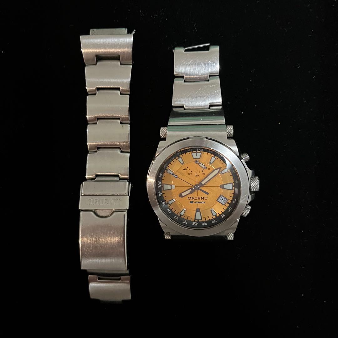 稼働　ORIENT オリエント　M-FORCE 自動巻き腕時計　破損